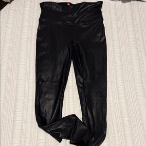 SPANX Black Faux Leather Leggings